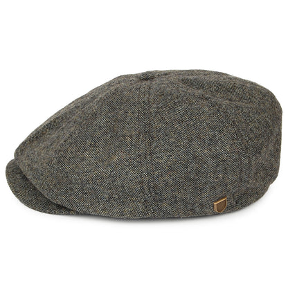 Gorra Newsboy Brood de Tweed de Brixton - Azul-Gris