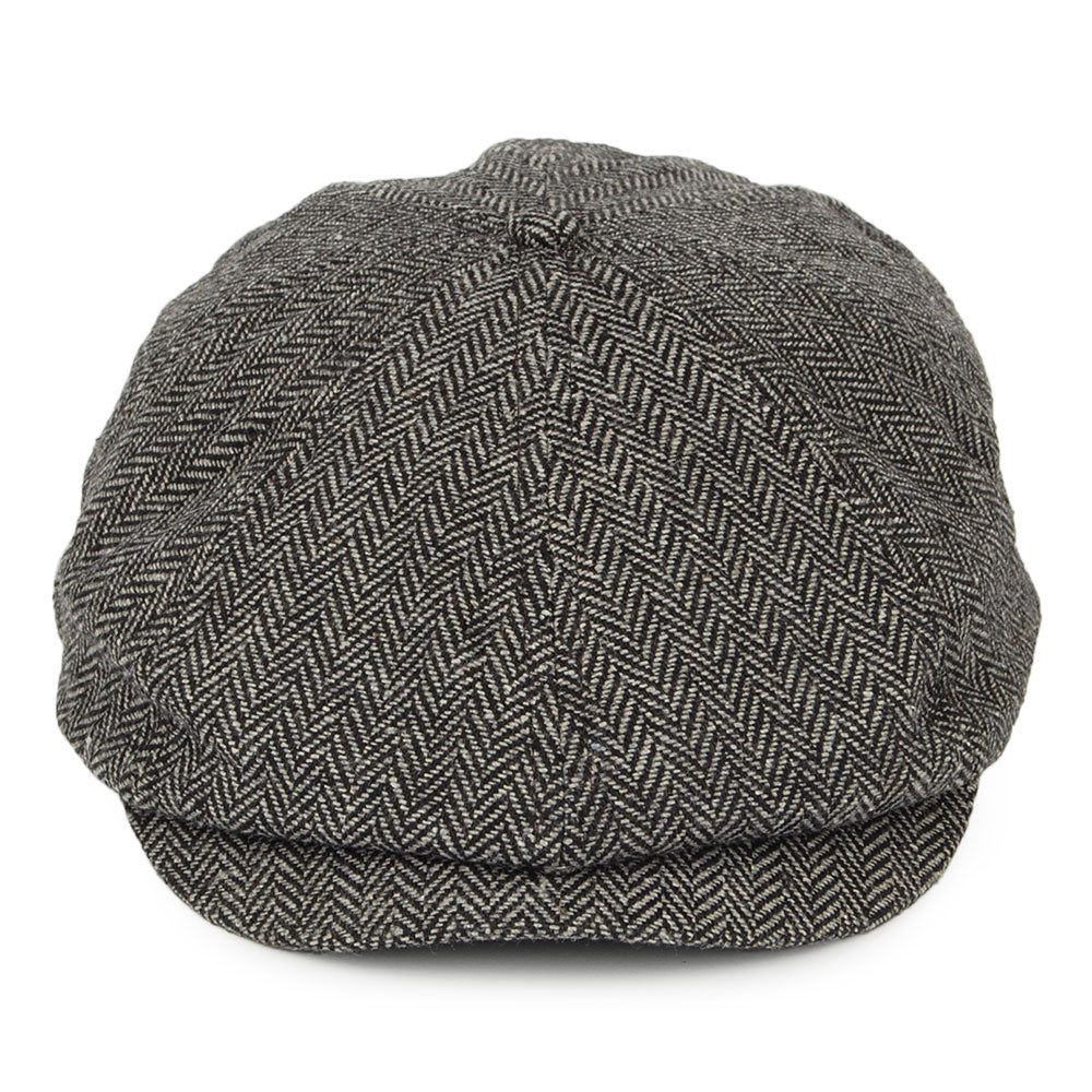 Gorra Newsboy Brood II diseño de espiga de Brixton - Gris-Negro