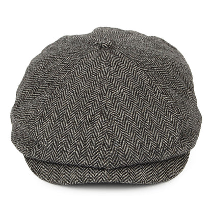 Gorra Newsboy Brood II diseño de espiga de Brixton - Gris-Negro