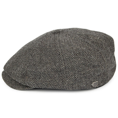 Gorra Newsboy Brood II diseño de espiga de Brixton - Gris-Negro