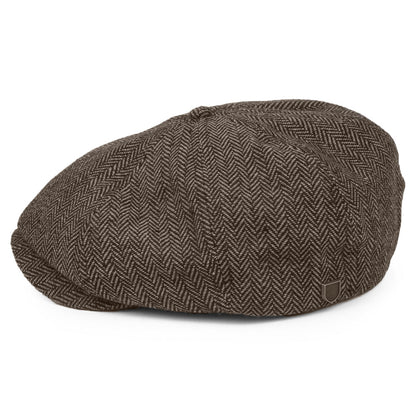 Gorra Newsboy Brood diseño de espiga de Brixton - Marrón-Kaki
