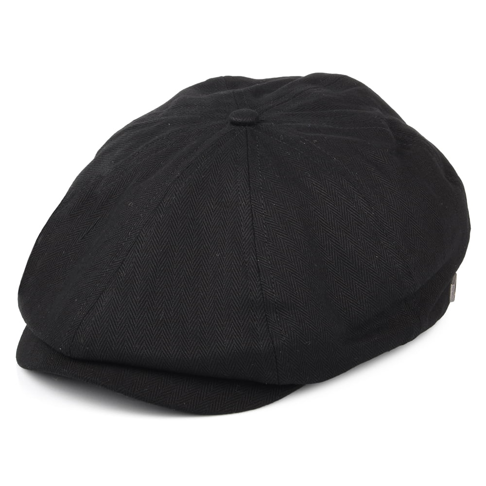 Gorra Newsboy Brood diseño de espiga de Brixton - Negro