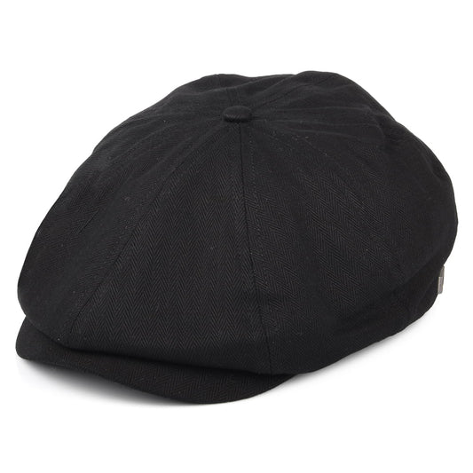 Gorra Newsboy Brood diseño de espiga de Brixton - Negro