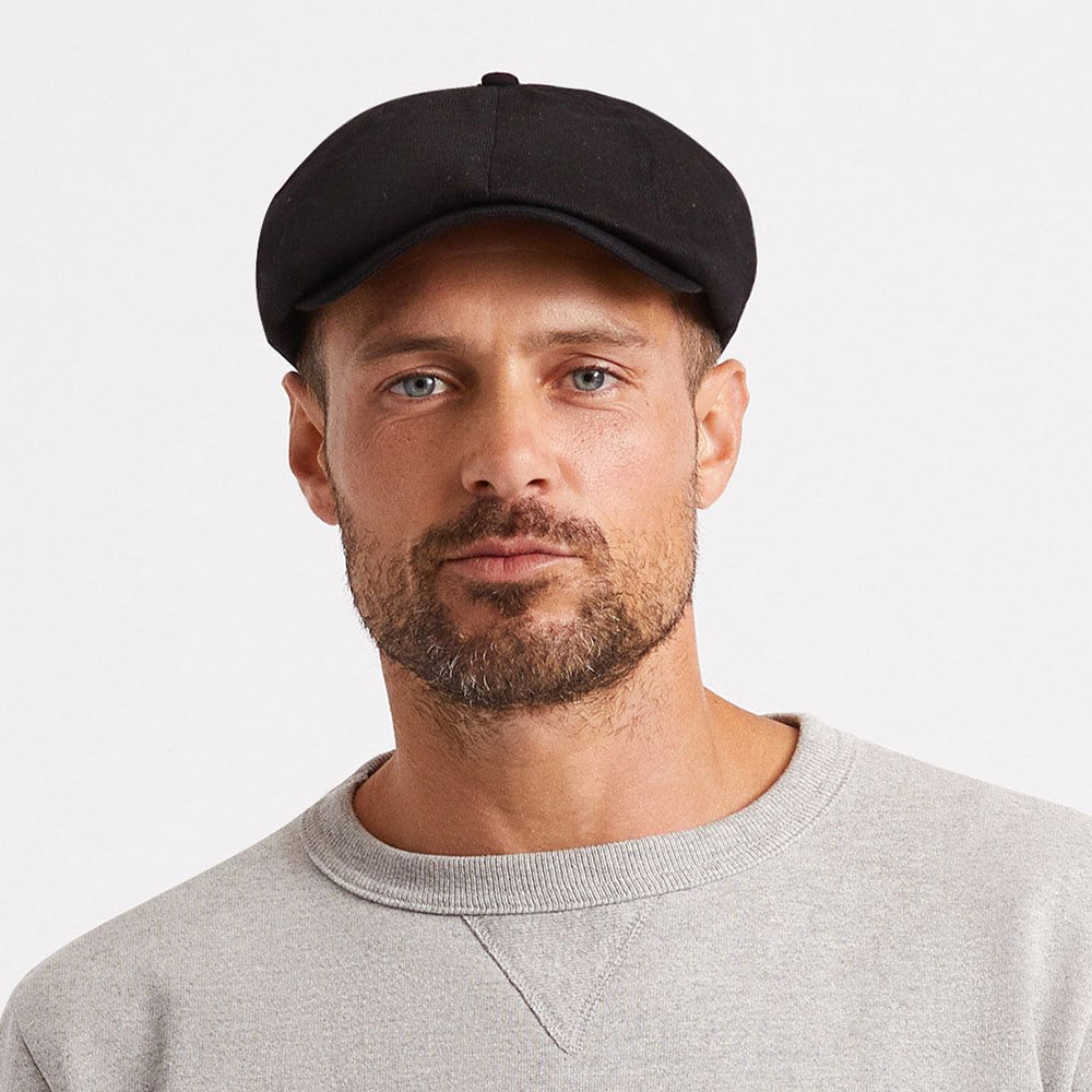 Gorra Newsboy Brood diseño de espiga de Brixton - Negro