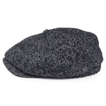 Gorra Newsboy Brood holgada de Brixton - Negro-Blanco