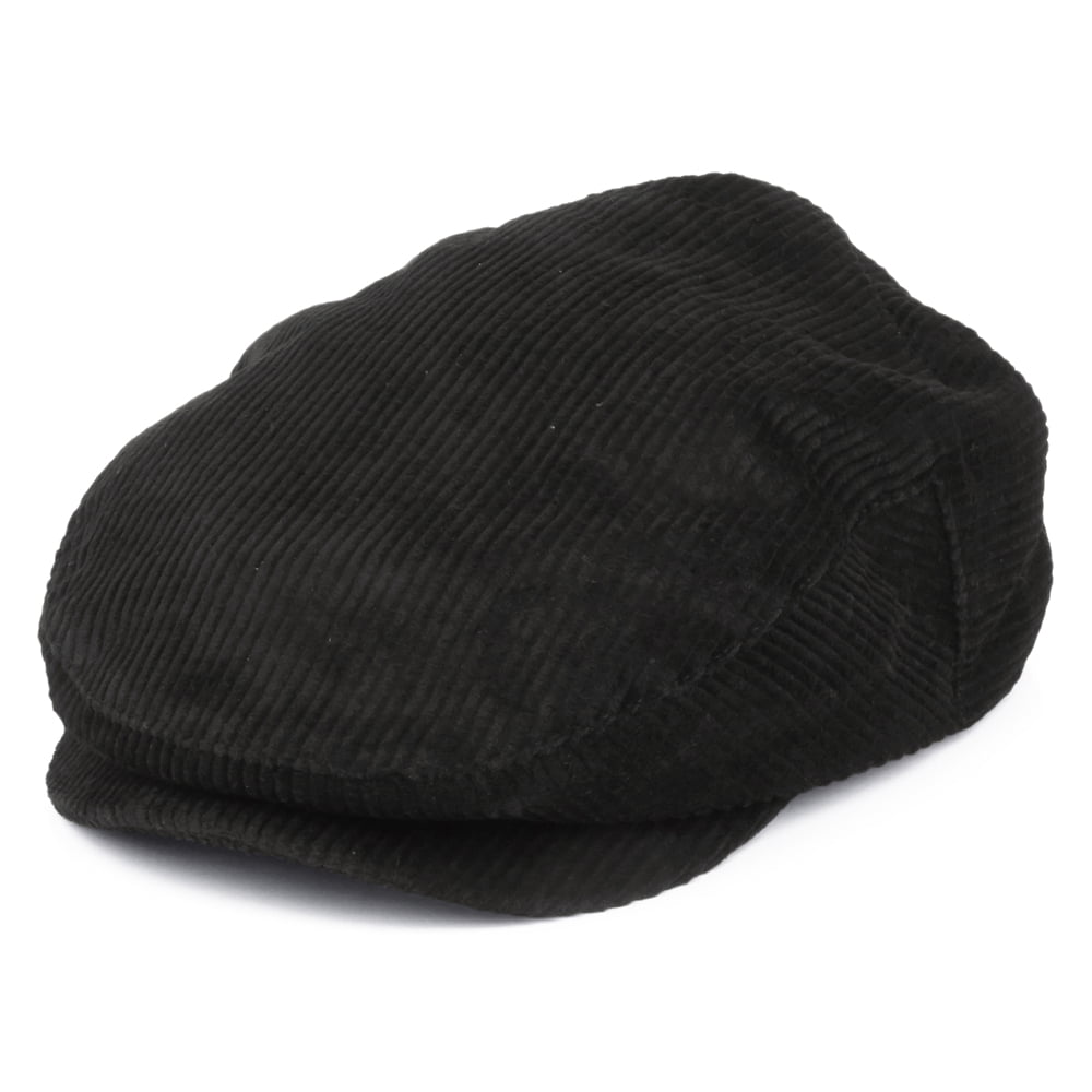 Gorra plana Hooligan de pana de Brixton - Negro
