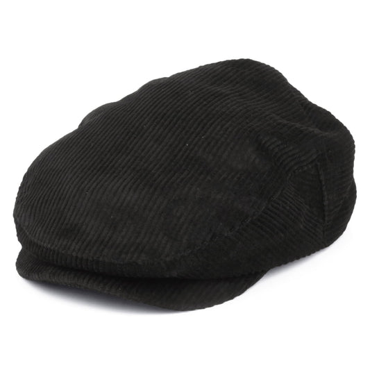 Gorra plana Hooligan de pana de Brixton - Negro