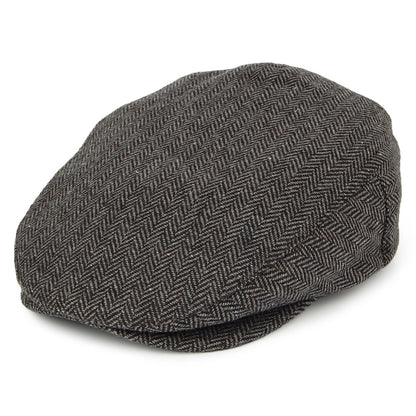 Gorra plana Hooligan II diseño de espiga de Brixton - Gris-Negro