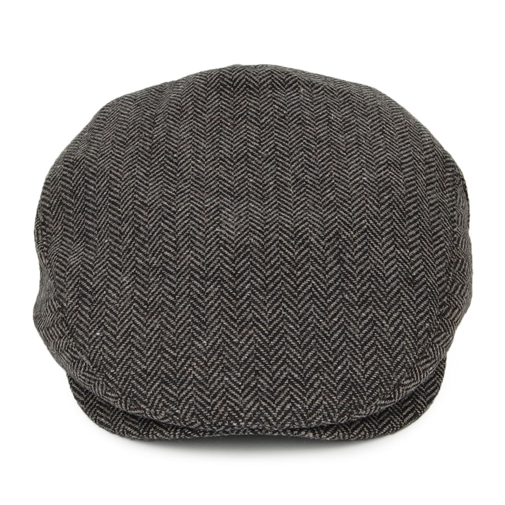 Gorra plana Hooligan II diseño de espiga de Brixton - Gris-Negro