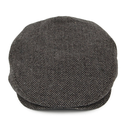 Gorra plana Hooligan II diseño de espiga de Brixton - Gris-Negro