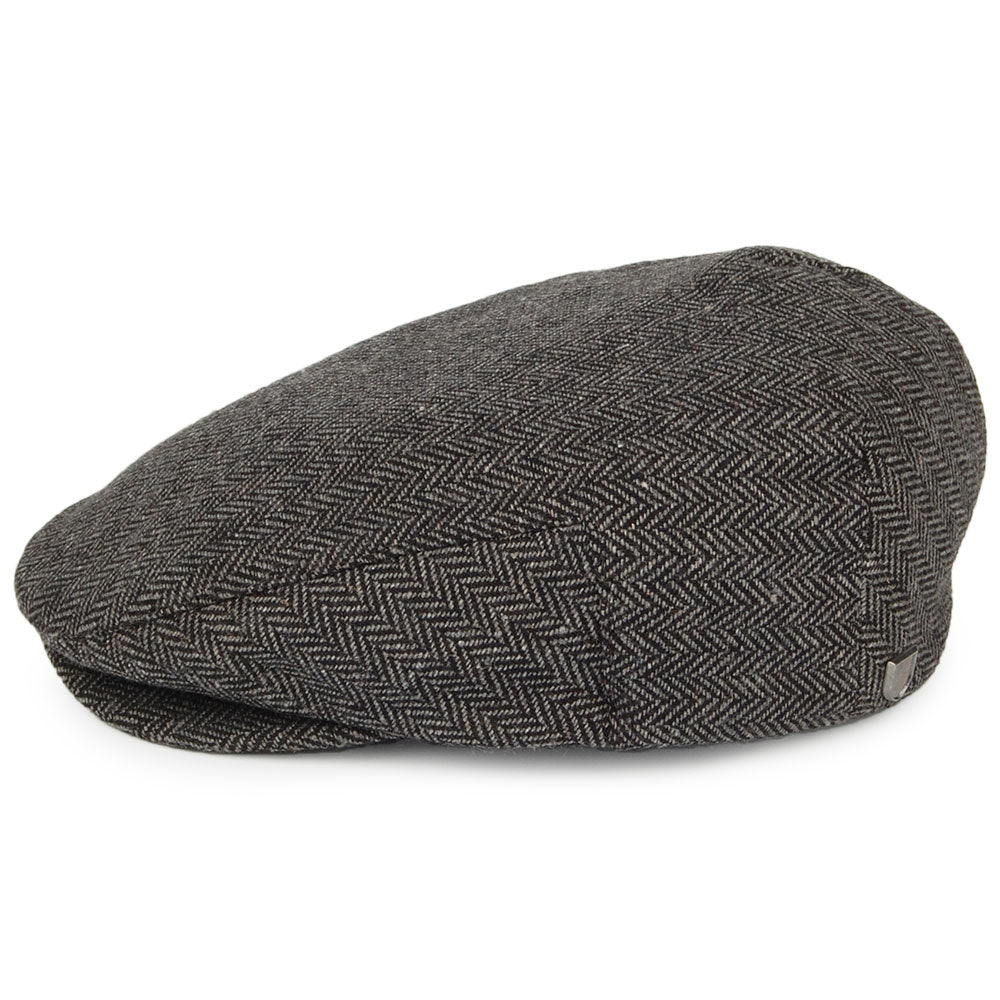 Gorra plana Hooligan II diseño de espiga de Brixton - Gris-Negro