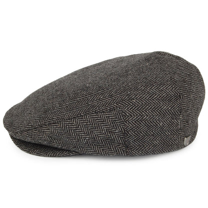 Gorra plana Hooligan II diseño de espiga de Brixton - Gris-Negro