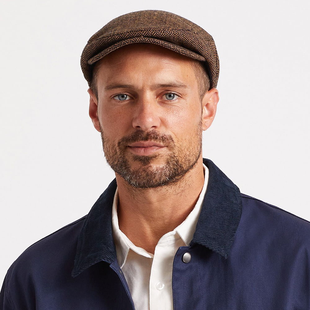 Gorra plana Hooligan diseño de espiga de Brixton - Marrón-Kaki