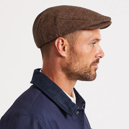 Gorra plana Hooligan diseño de espiga de Brixton - Marrón-Kaki