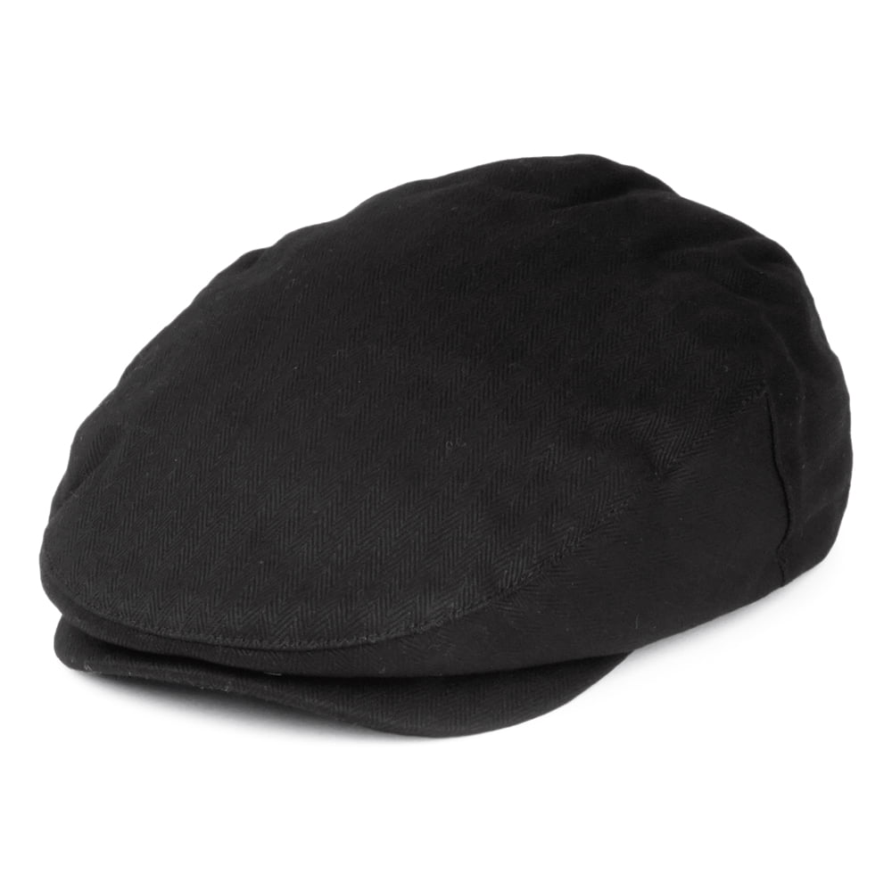 Gorra plana Hooligan diseño de espiga de Brixton - Negro