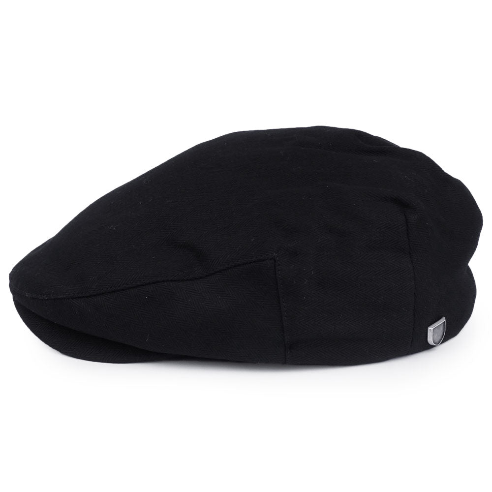 Gorra plana Hooligan diseño de espiga de Brixton - Negro