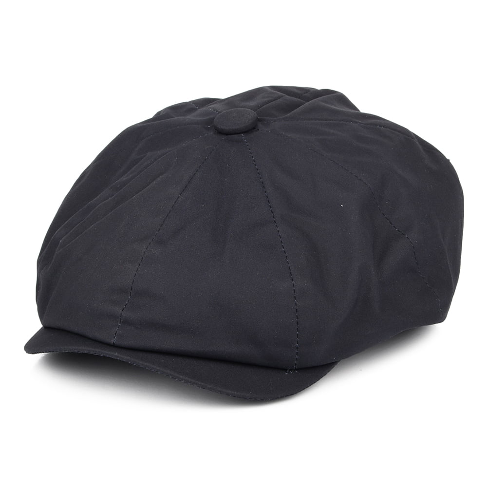 Gorra Newsboy de algodón encerado de Christys - Azul Marino