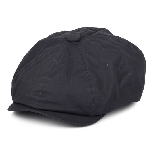 Gorra Newsboy de algodón encerado de Christys - Azul Marino