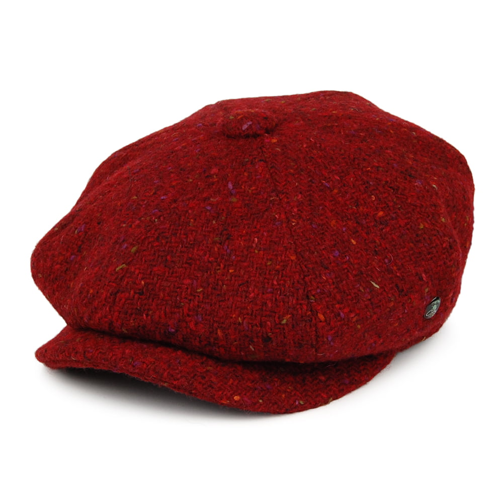 Gorra Newsboy ajuste profundo de Tweed Donegal Mezcla de tonos de City Sport - Vino