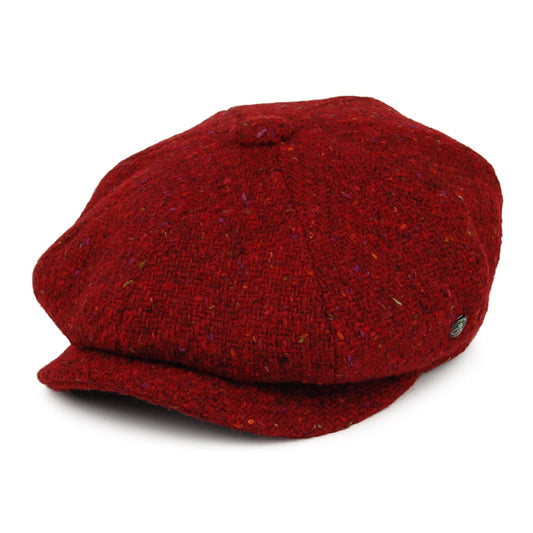Gorra Newsboy ajuste profundo de Tweed Donegal Mezcla de tonos de City Sport - Vino