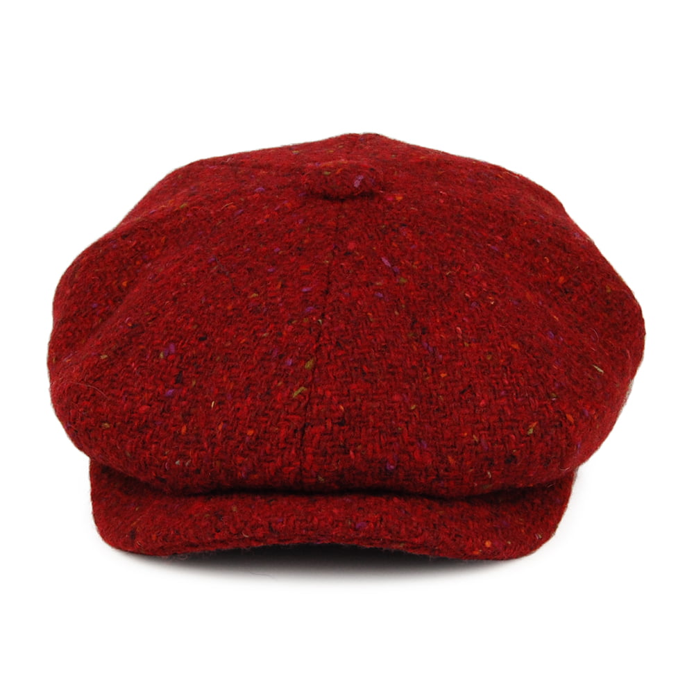 Gorra Newsboy ajuste profundo de Tweed Donegal Mezcla de tonos de City Sport - Vino