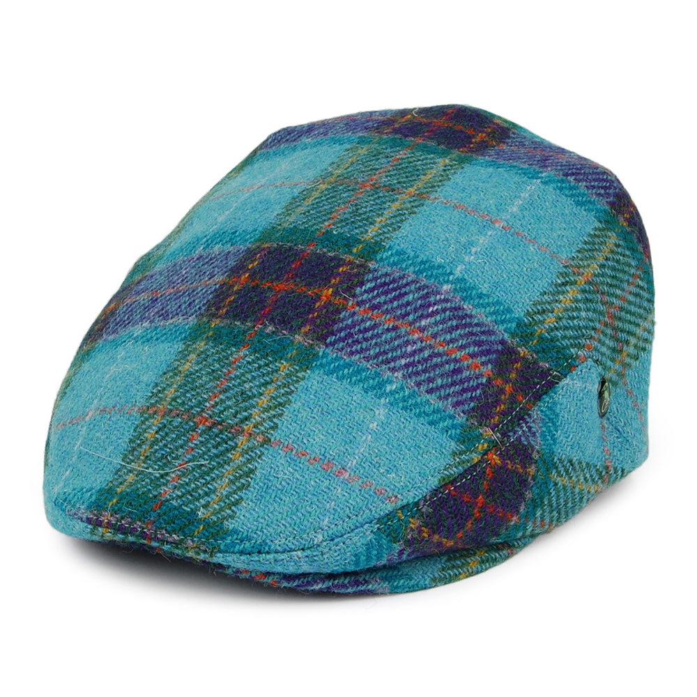 Gorra plana Hawkins de HARRIS TWEED de City Sport - Azul-Púrpura