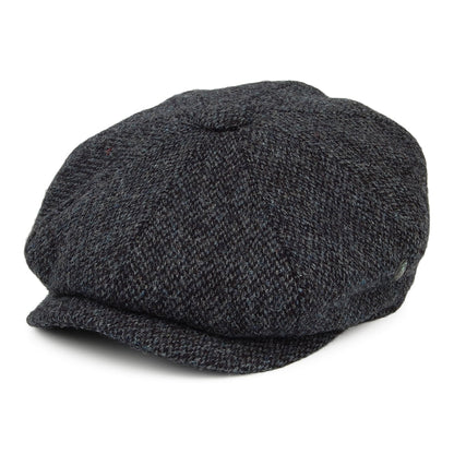 Gorra Newsboy ajuste profundo de HARRIS TWEED Mezcla de tonos de City Sport - Azul Marino