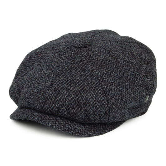 Gorra Newsboy ajuste profundo de HARRIS TWEED Mezcla de tonos de City Sport - Azul Marino