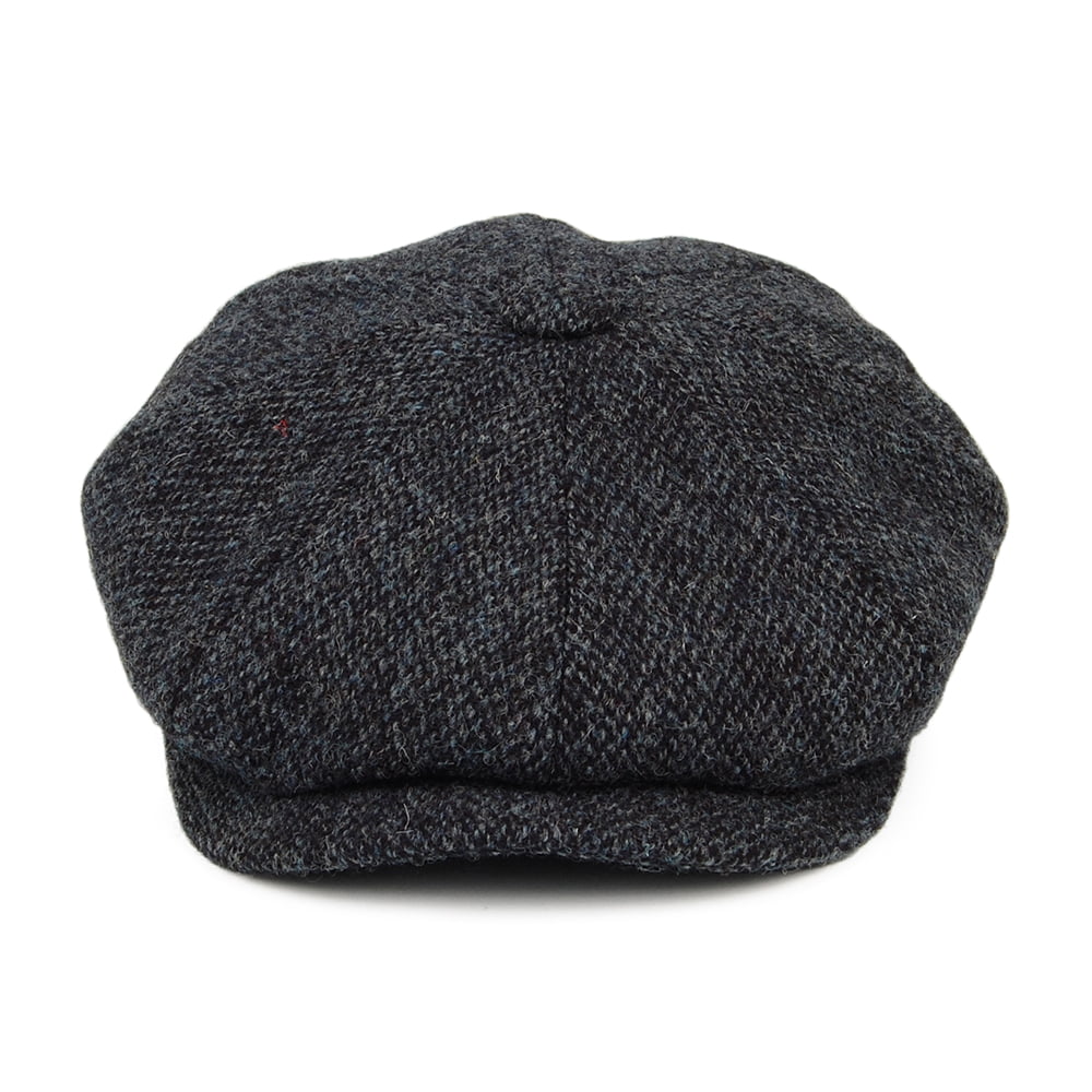 Gorra Newsboy ajuste profundo de HARRIS TWEED Mezcla de tonos de City Sport - Azul Marino
