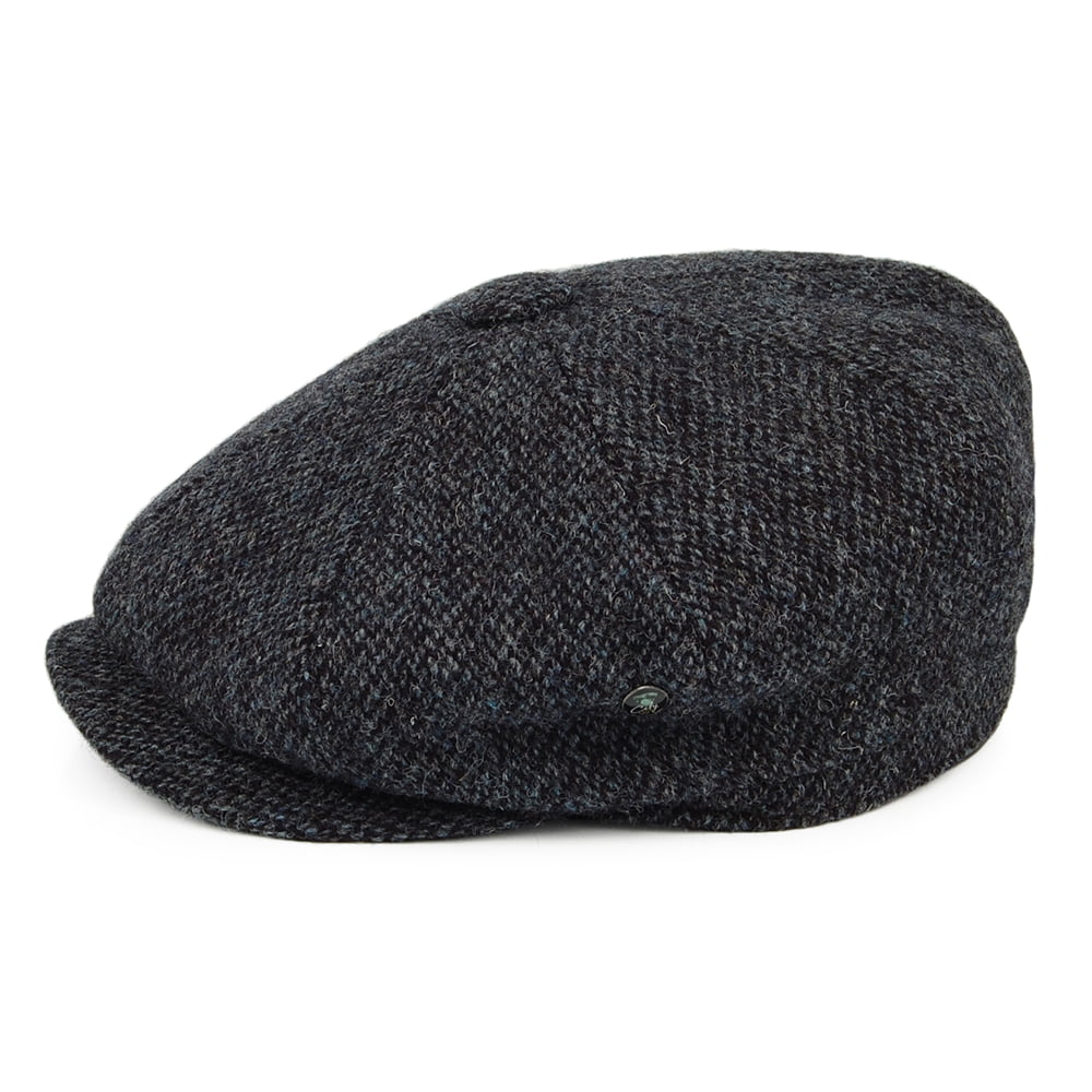 Gorra Newsboy ajuste profundo de HARRIS TWEED Mezcla de tonos de City Sport - Azul Marino