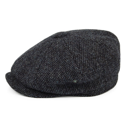 Gorra Newsboy ajuste profundo de HARRIS TWEED Mezcla de tonos de City Sport - Azul Marino