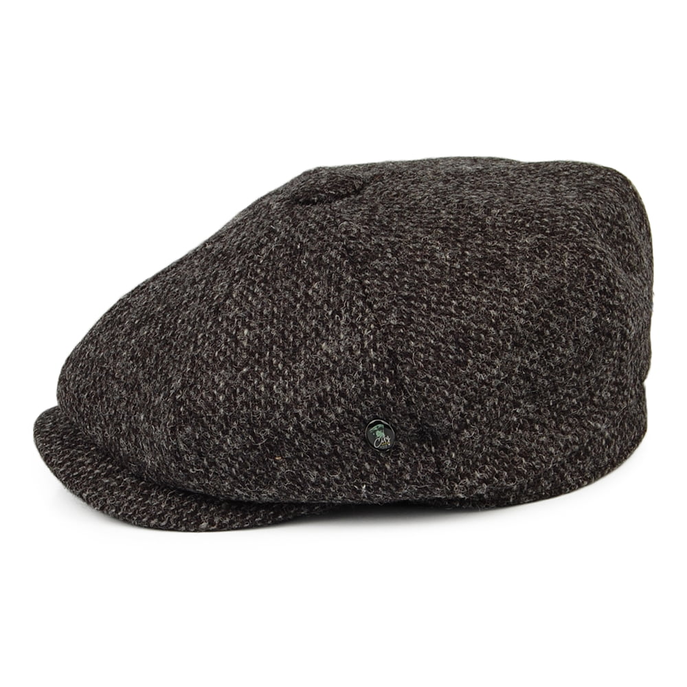 Gorra Newsboy ajuste profundo de HARRIS TWEED Mezcla de tonos de City Sport - Antracita