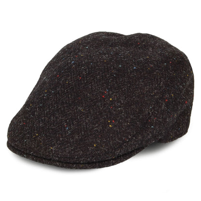 Gorra plana Oban de HARRIS TWEED diseño de espiga con orejeras de Failsworth - Antracita