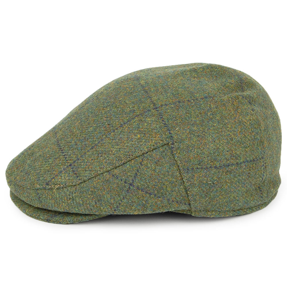 Gorra plana Impermeable a cuadros de Failsworth - Verde Musgo