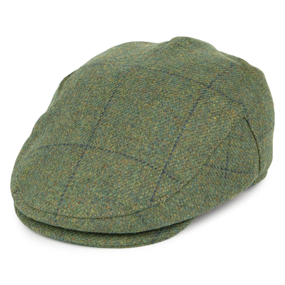 Gorra plana Impermeable a cuadros de Failsworth - Verde Musgo