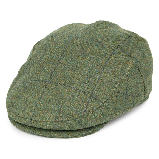 Gorra plana Impermeable a cuadros de Failsworth - Verde Musgo