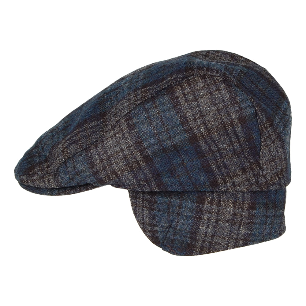 Gorra Plana con orejeras Westerdale con orejeras a cuadros de Failsworth - Múltiples tonalidades azules
