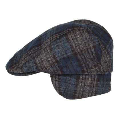 Gorra Plana con orejeras Westerdale con orejeras a cuadros de Failsworth - Múltiples tonalidades azules