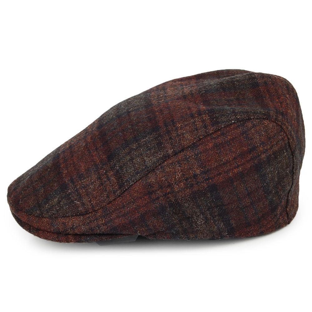 Gorra Plana con orejeras Westerdale con orejeras a cuadros de Failsworth - Marrón-Multi