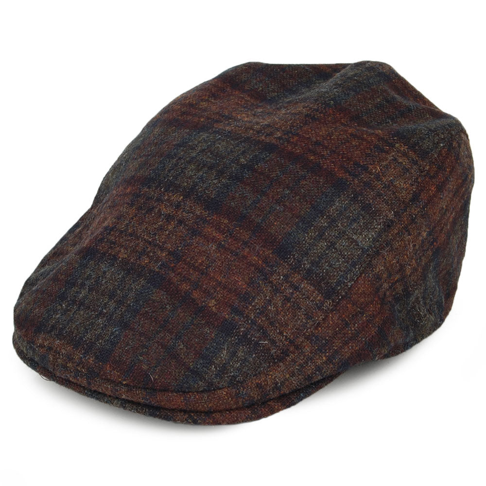 Gorra Plana con orejeras Westerdale con orejeras a cuadros de Failsworth - Marrón-Multi