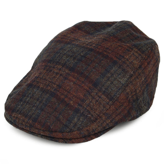 Gorra Plana con orejeras Westerdale con orejeras a cuadros de Failsworth - Marrón-Multi