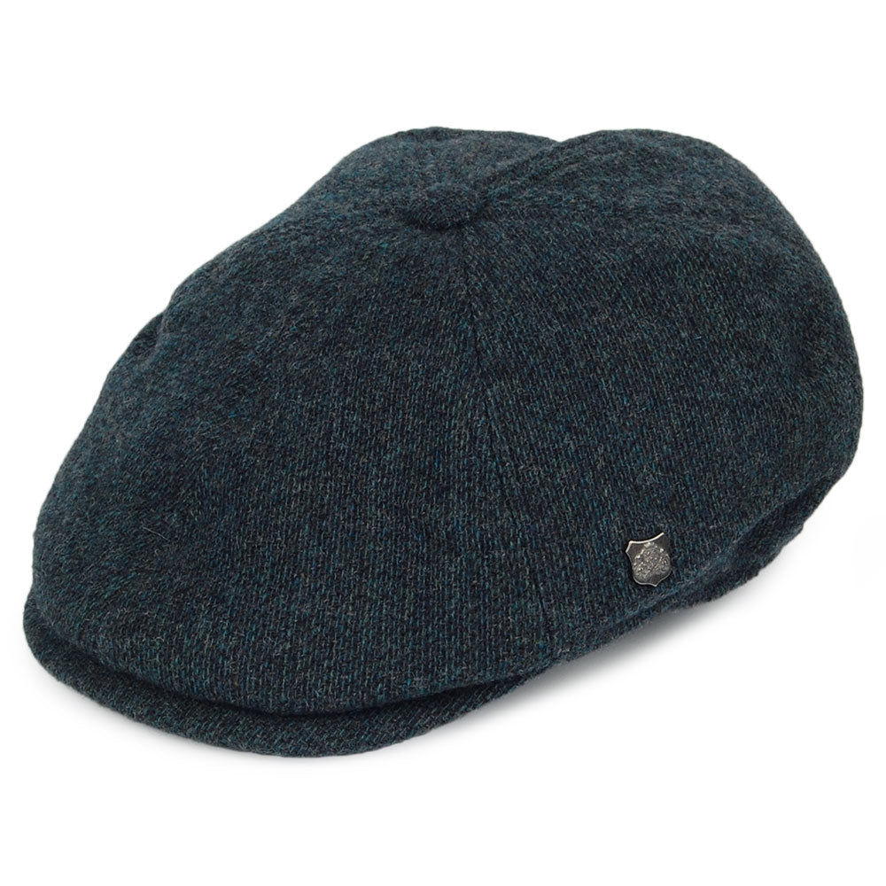 Gorra Newsboy Hudson de astracán merino de Failsworth - Azul Petróleo