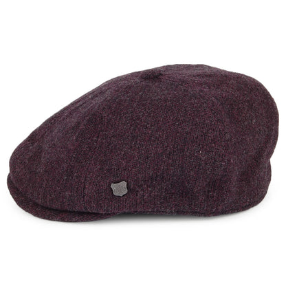 Gorra Newsboy Hudson de astracán merino de Failsworth - Merlot