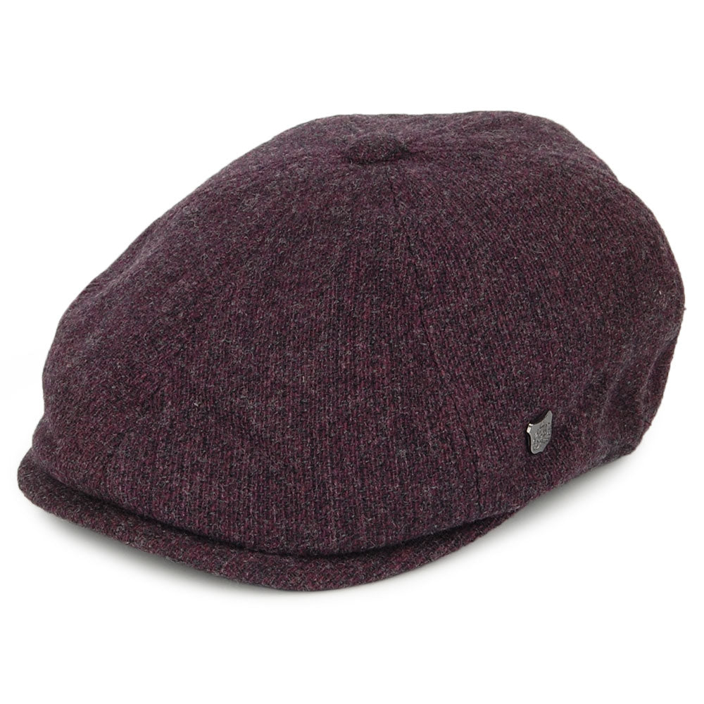Gorra Newsboy Hudson de astracán merino de Failsworth - Merlot