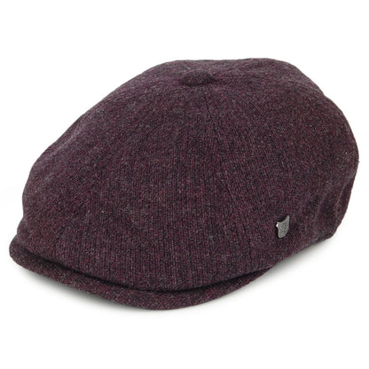 Gorra Newsboy Hudson de astracán merino de Failsworth - Merlot