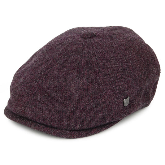 Gorra Newsboy Hudson de astracán merino de Failsworth - Merlot