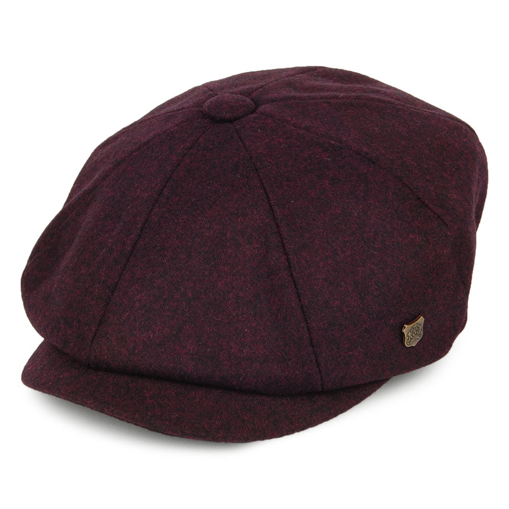 Gorra Newsboy Alfie de Melton de Failsworth - Merlot