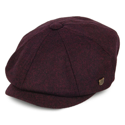 Gorra Newsboy Alfie de Melton de Failsworth - Merlot