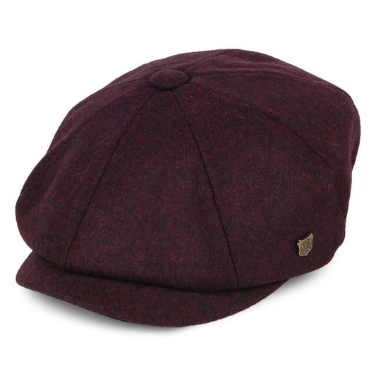 Gorra Newsboy Alfie de Melton de Failsworth - Merlot