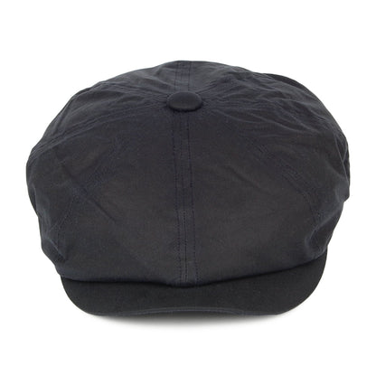 Gorra Newsboy Alfie de algodón encerado británico de Failsworth - Azul Marino